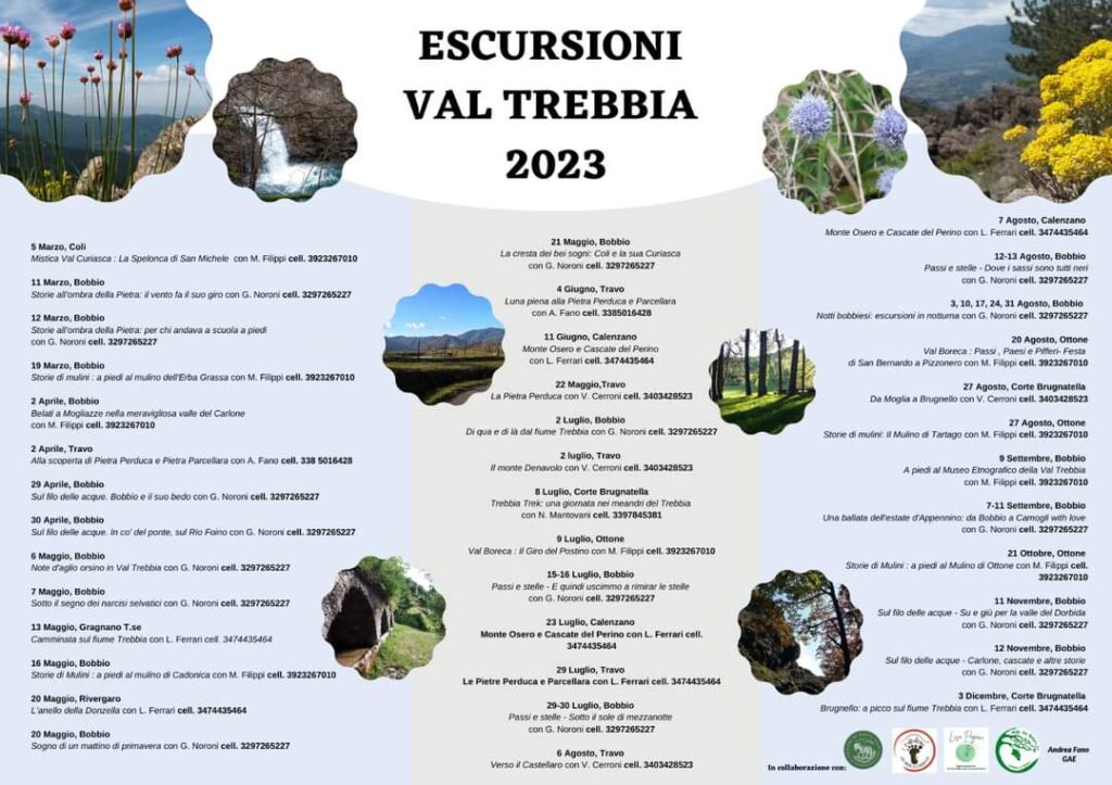 La val Trebbia al centro di 39 escursioni!