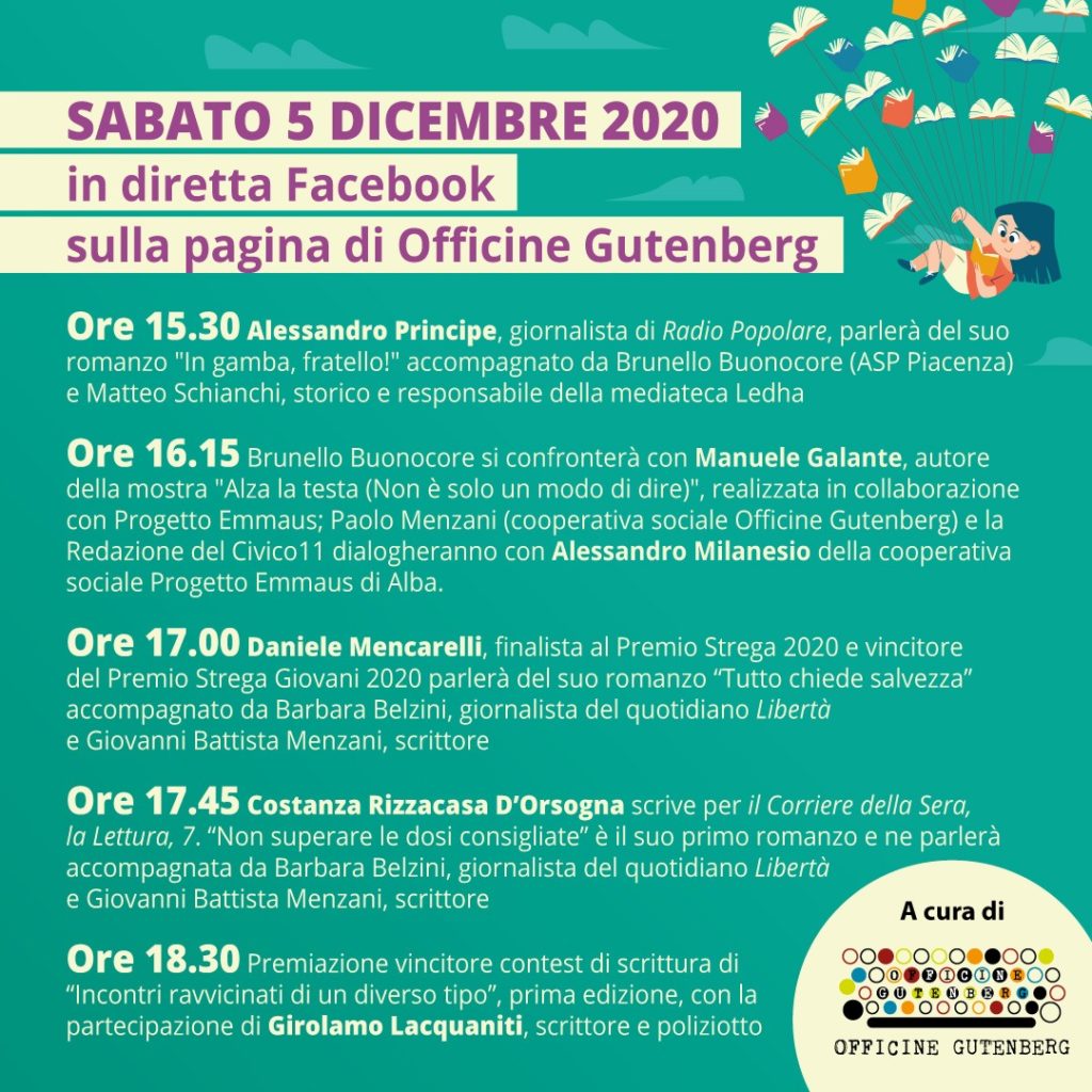 Ritorna Incontri. Il festival creato da Asp e Officine Gutenberg sarà “on line” il 5 dicembre