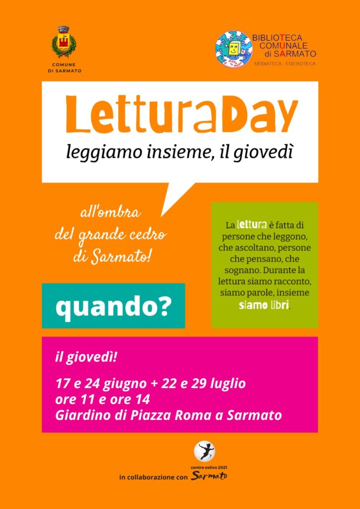 Il Lettura Day arriva a Sarmato!