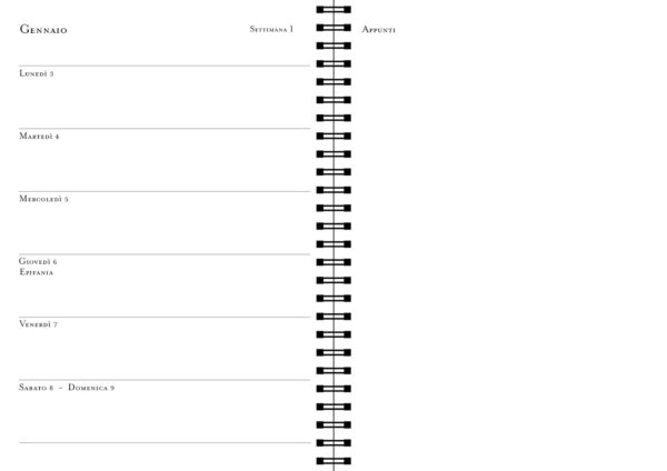 Agenda 2022 settimanale A5 – Anno Rosso