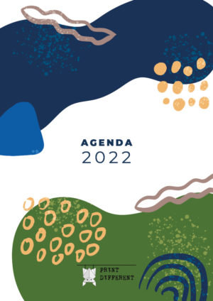 Agenda 2022 settimanale A5 – Astratto blu e verde