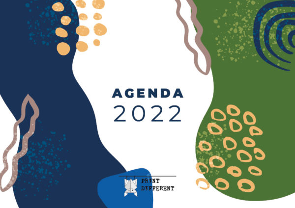 Agenda 2022 settimanale A6 – Astratto blu e verde