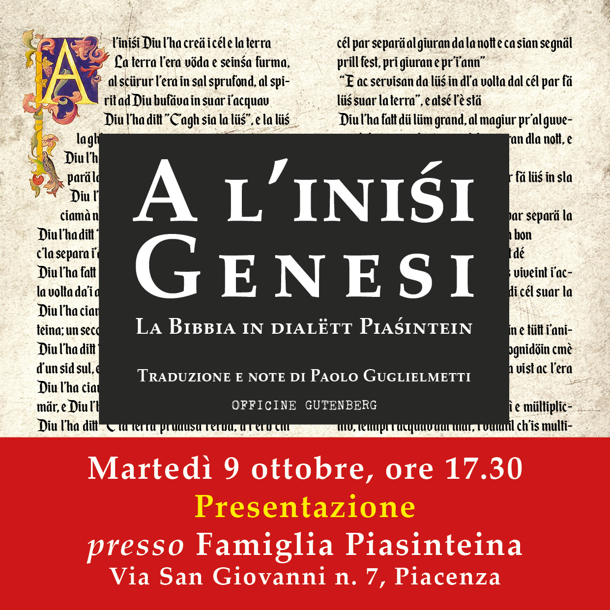 Scopri di più sull'articolo Alla Famiglia Piasinteina arriva “A l’inisi”